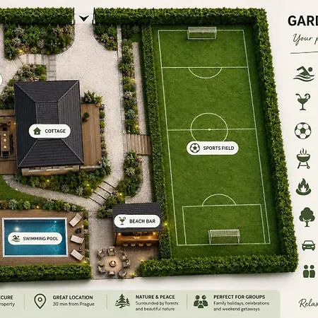Prázdninový dům Family With Private Pool, Bar & Sports Field *